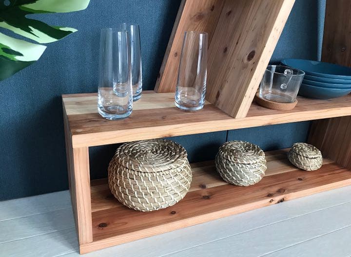 【送料無料】 シェルフ アングルタワー スギ