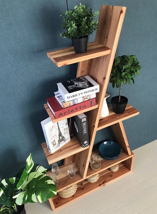 【送料無料】 シェルフ アングルタワー スギ