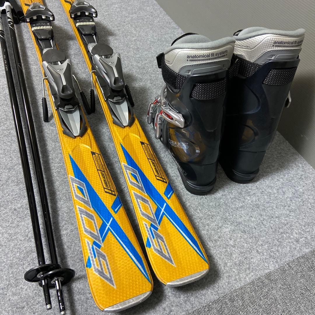 ★メンテナンス済　大人スキーセット　板163cm ブーツ26〜26.5cm
