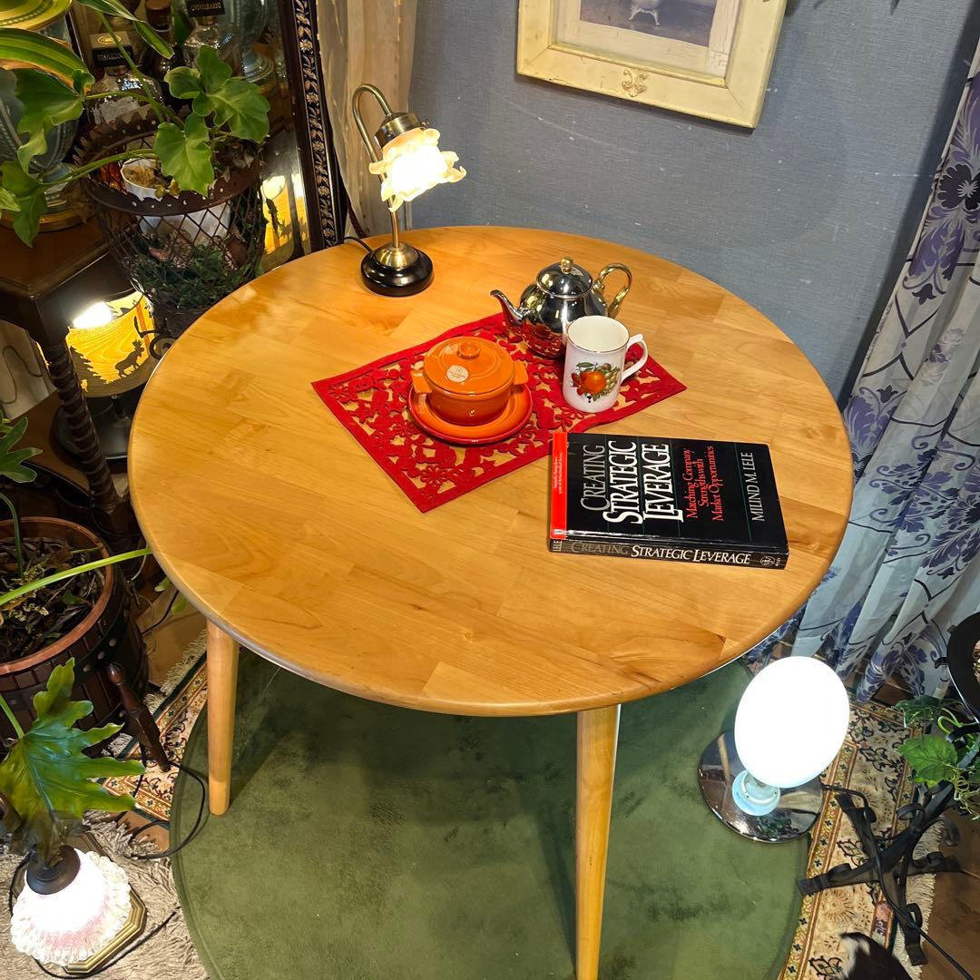 ￼saleアルダーソリッド　ラウンドテーブル　８５丸テーブル　コンパクト