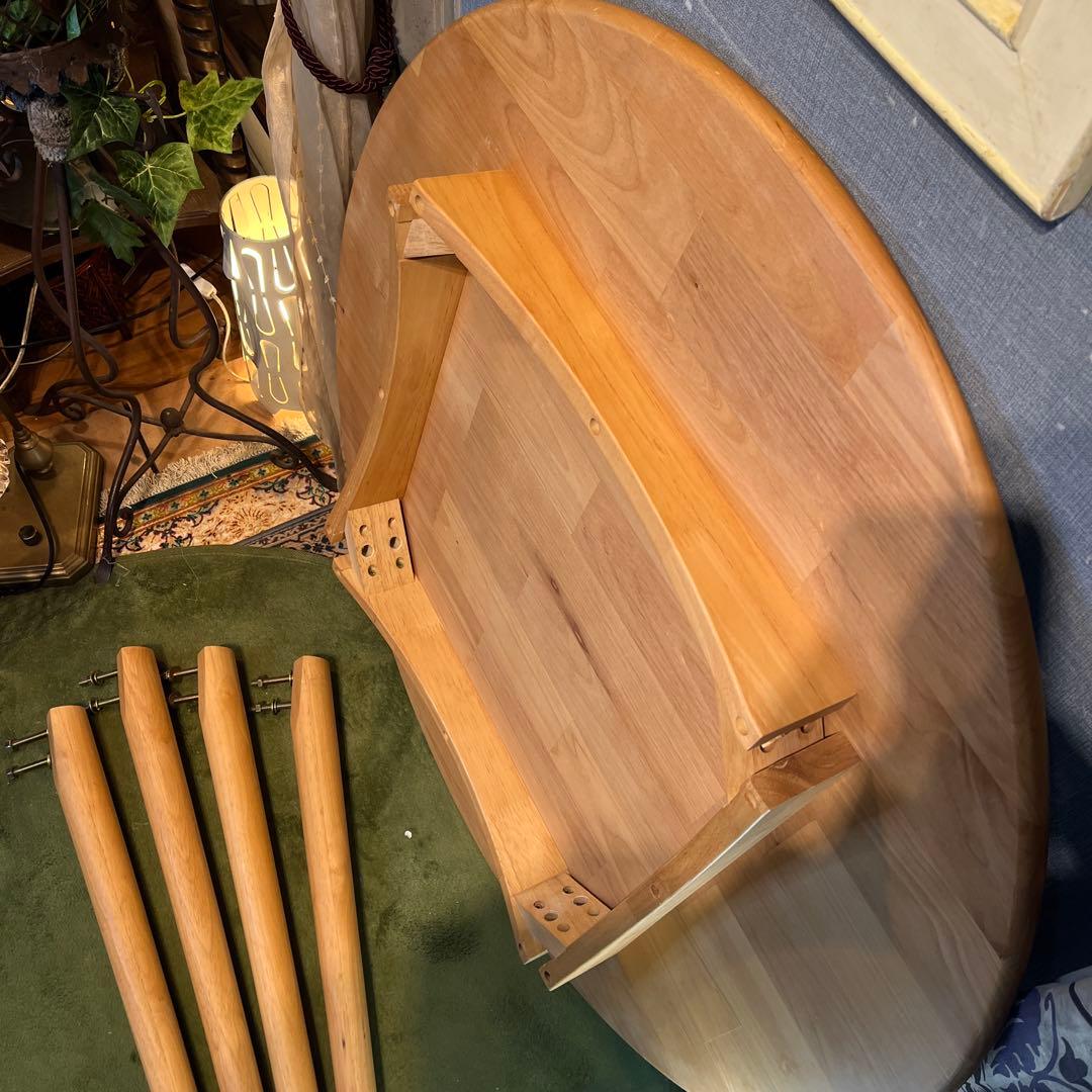 ￼saleアルダーソリッド　ラウンドテーブル　８５丸テーブル　コンパクト