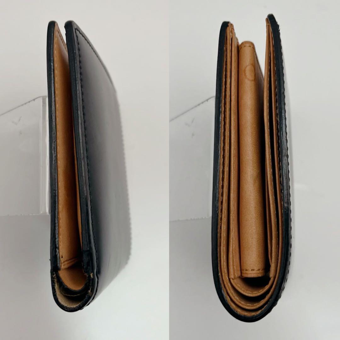 キプリス モルフォ コードバン 二つ折り財布 黒 本革 レザー ブラック