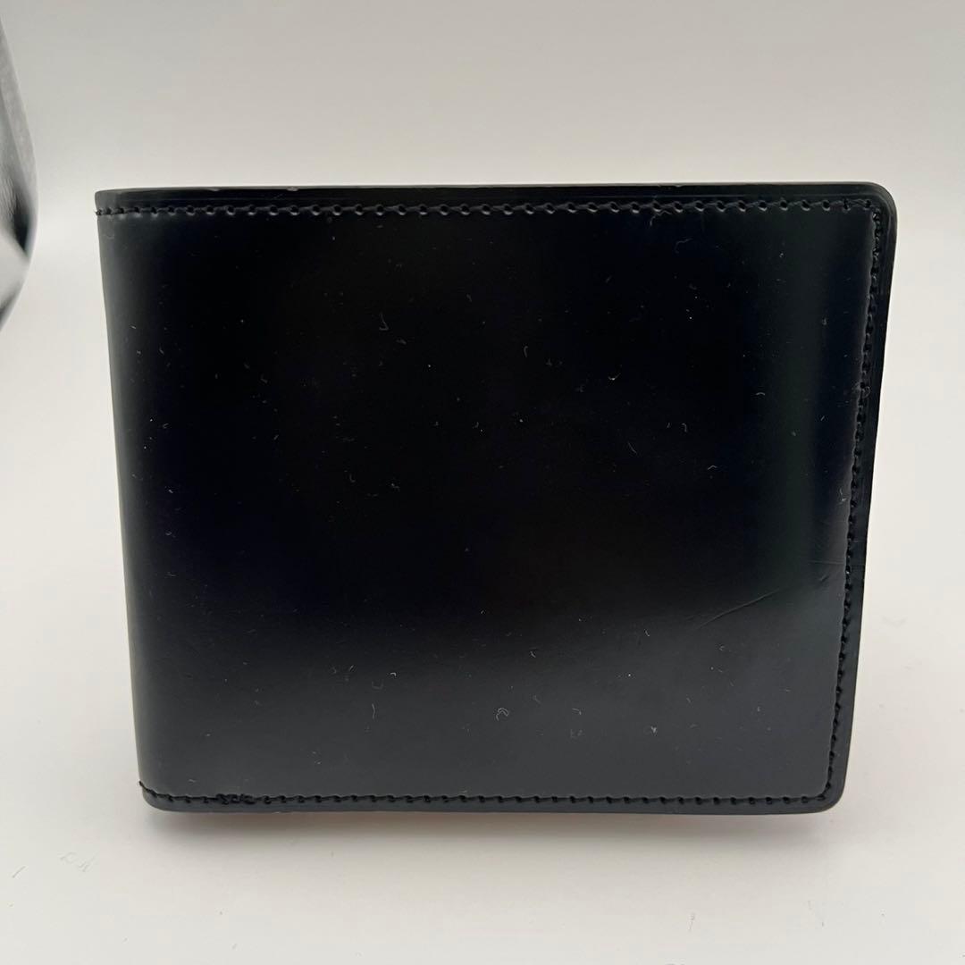 キプリス モルフォ コードバン 二つ折り財布 黒 本革 レザー ブラック