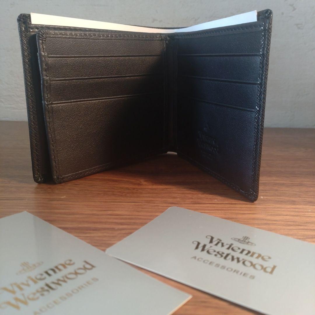 [新品、未使用]Vivienne Westwood ブラック二つ折り財布