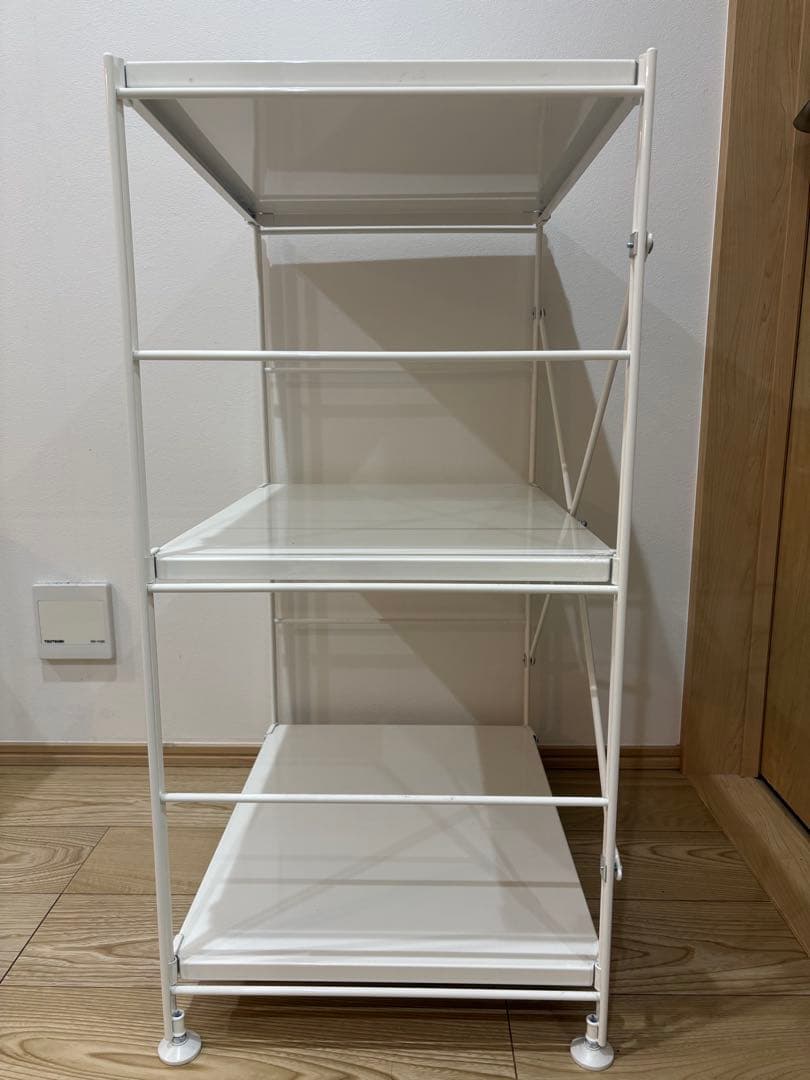 【無印良品】MUJI スチールユニットシェルフ　ライトグレー