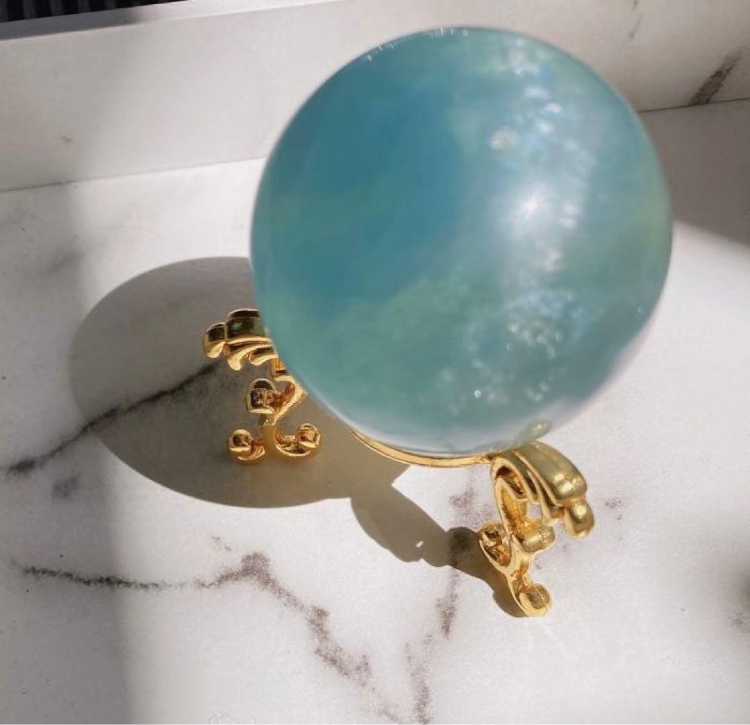 ブルーフローライト 天然石 スフィア