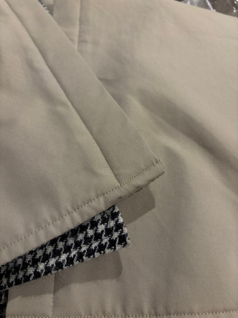 美品 ROKUロクベージュリバーシブル トレンチコート チェック宮崎あおい着用