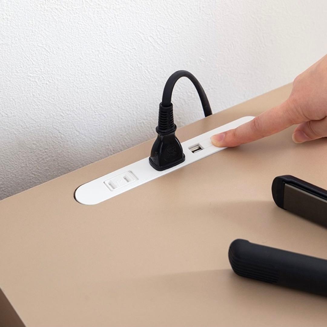 【幅80cm】Calan ドレッサー セット デスク チェア コンセント 収納