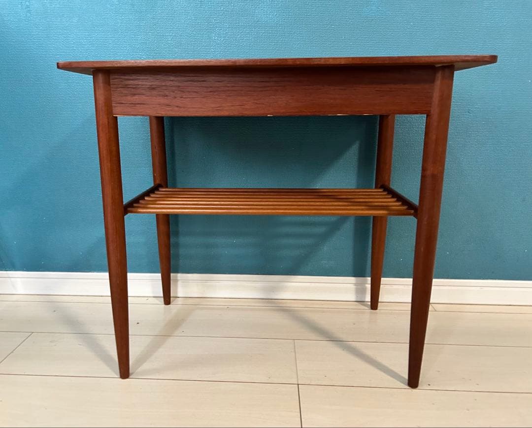 北欧ヴィンテージ テーブル サイドテーブル ミッドセンチュリー チーク 無垢材