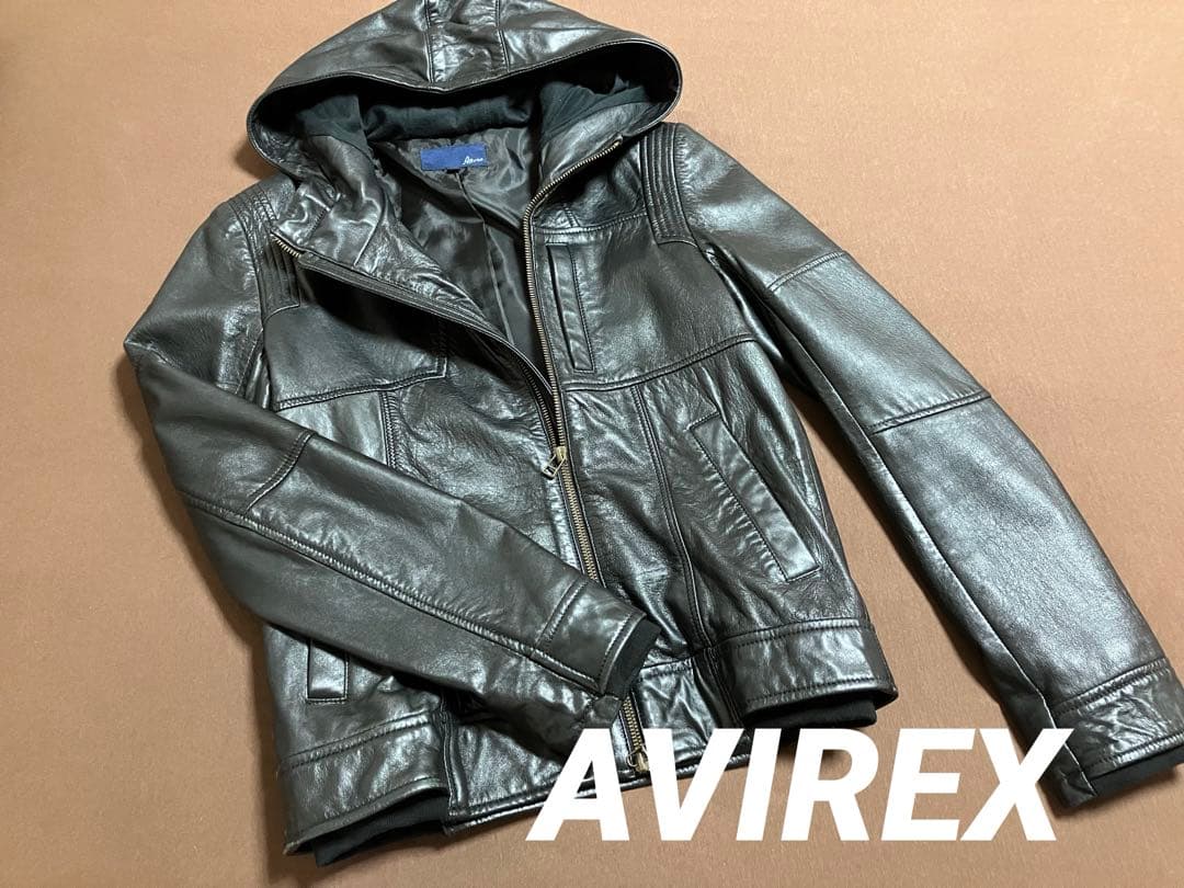【AVIREX】美品⭐︎ブラックレザージャケット レディース