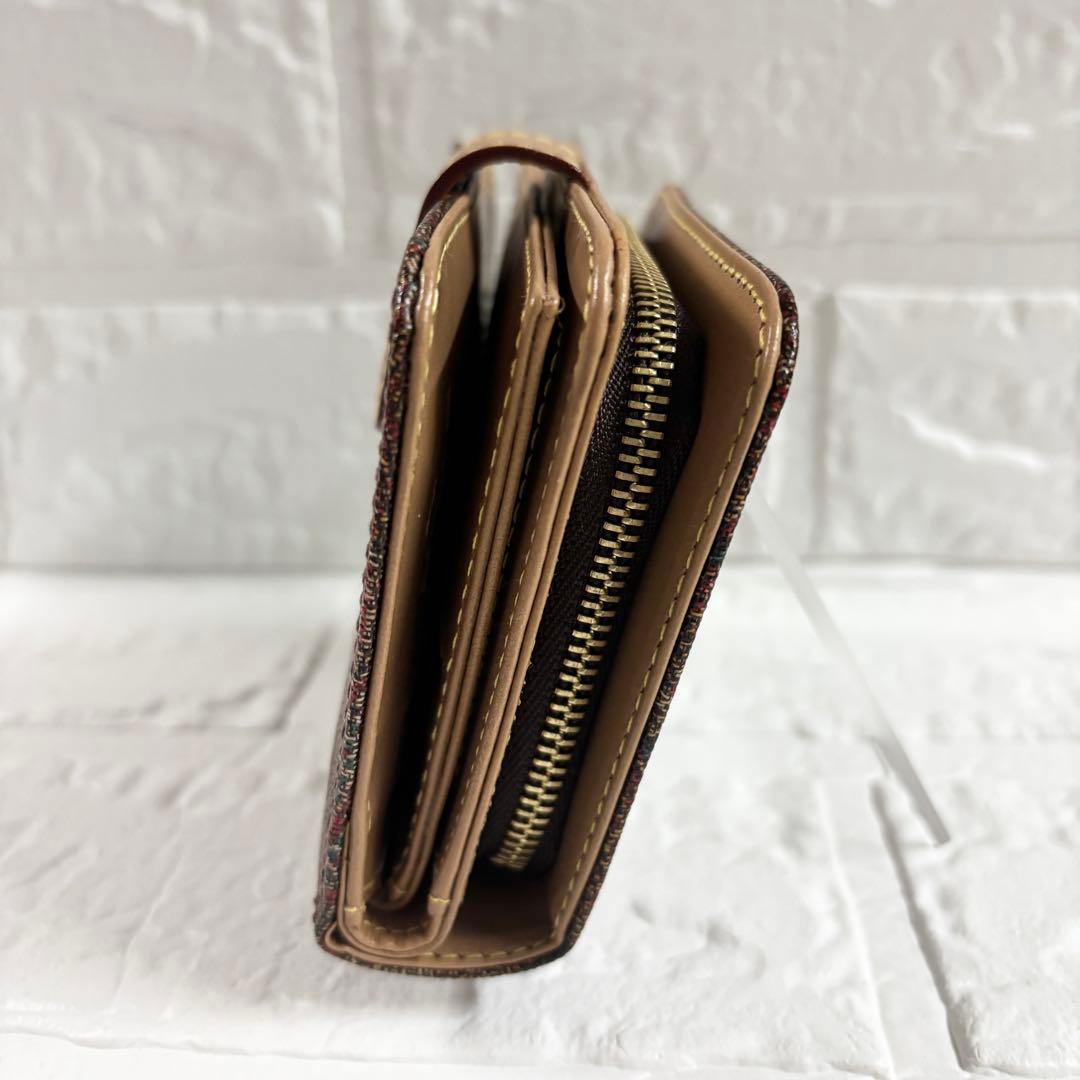 極美品✨️ETRO 二つ折り財布 ペイズリー柄 レザー コンパクトウォレット