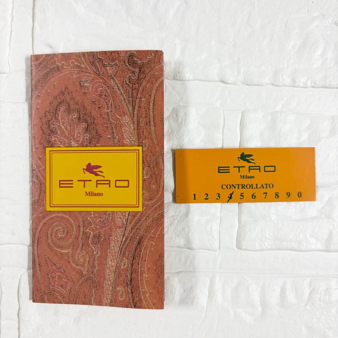 極美品✨️ETRO 二つ折り財布 ペイズリー柄 レザー コンパクトウォレット