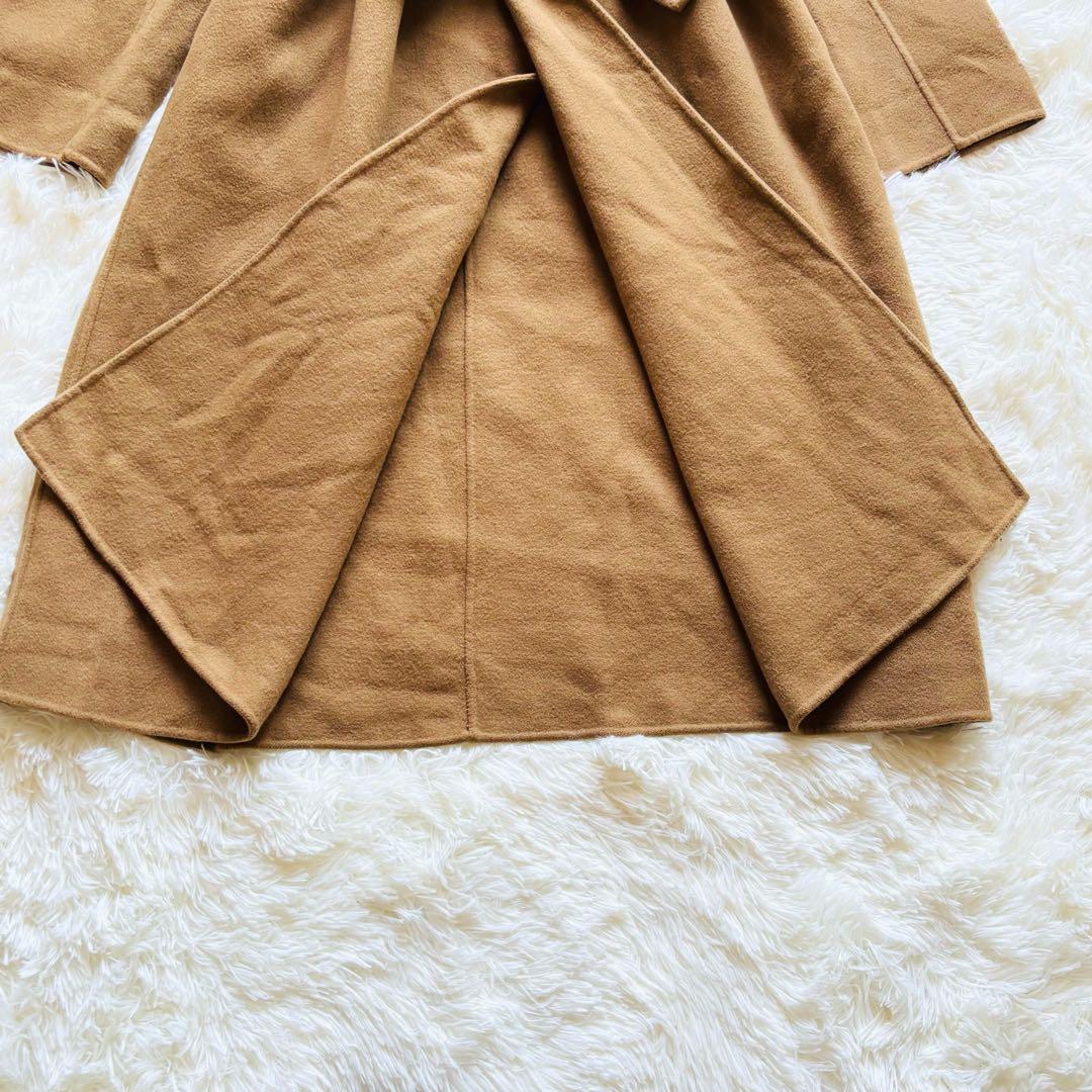 N.O.R.C ノーク ウールリバー　ロングコート キャメル　ベルト付き