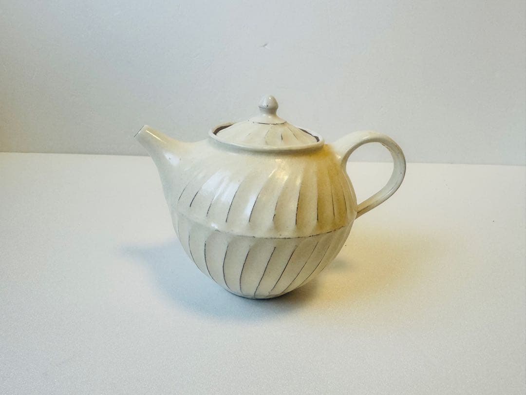 新品！後藤義国 しのぎポット急須 梅皿 カップ5点セット