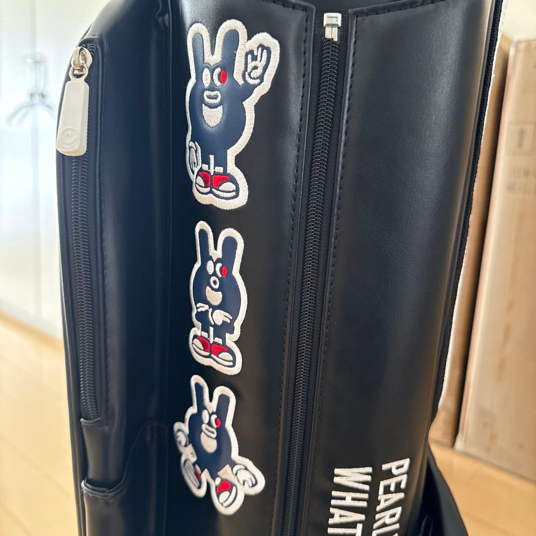 PEARLY GATES ブラックキャディバッグ　パーリーゲイツ　合成革