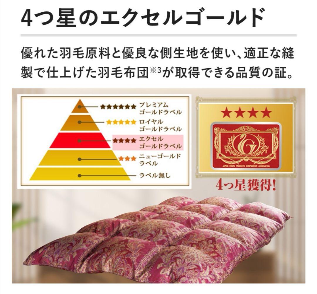 新商品モリリン高品質 ハンガリー産ダウン掛け布団 日本製 シングルロング