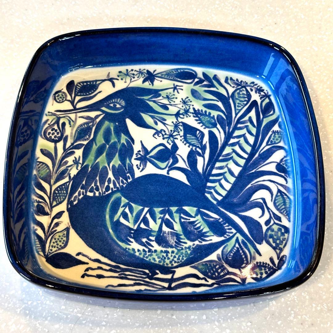 北欧ヴィンテージロイヤルコペンハーゲン テネラ スクエアプレート （大）22㎝①