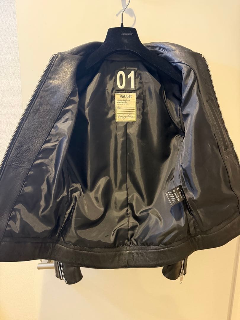 VaLLet 牛革ブラックレザーライダースジャケットベルト欠品