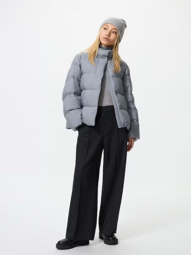 新品タグ付き UNIQLO パウダーソフトダウンジャケット XL ブルー