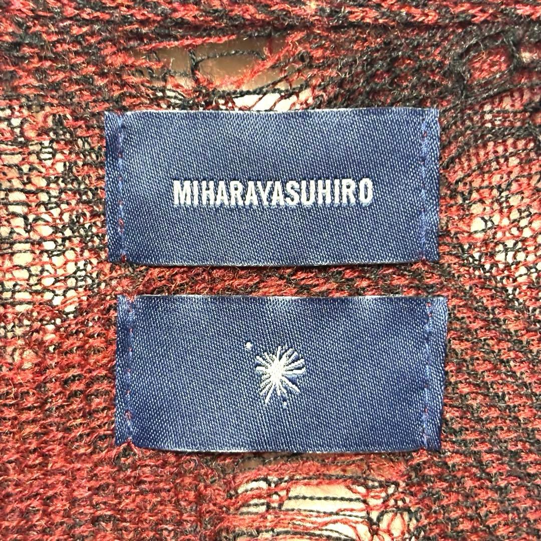 希少 MIHARA YASUHIRO ダメージ加工 ウール チェック シャツ S