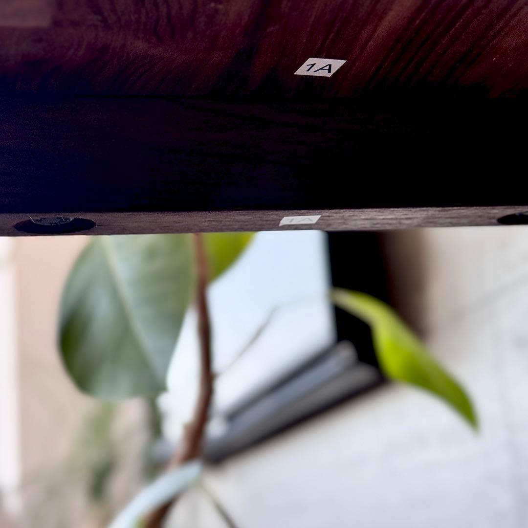 WTWチーク木製テーブル机作業デスク◆幅110木目ナチュラル素材アンティーク男前