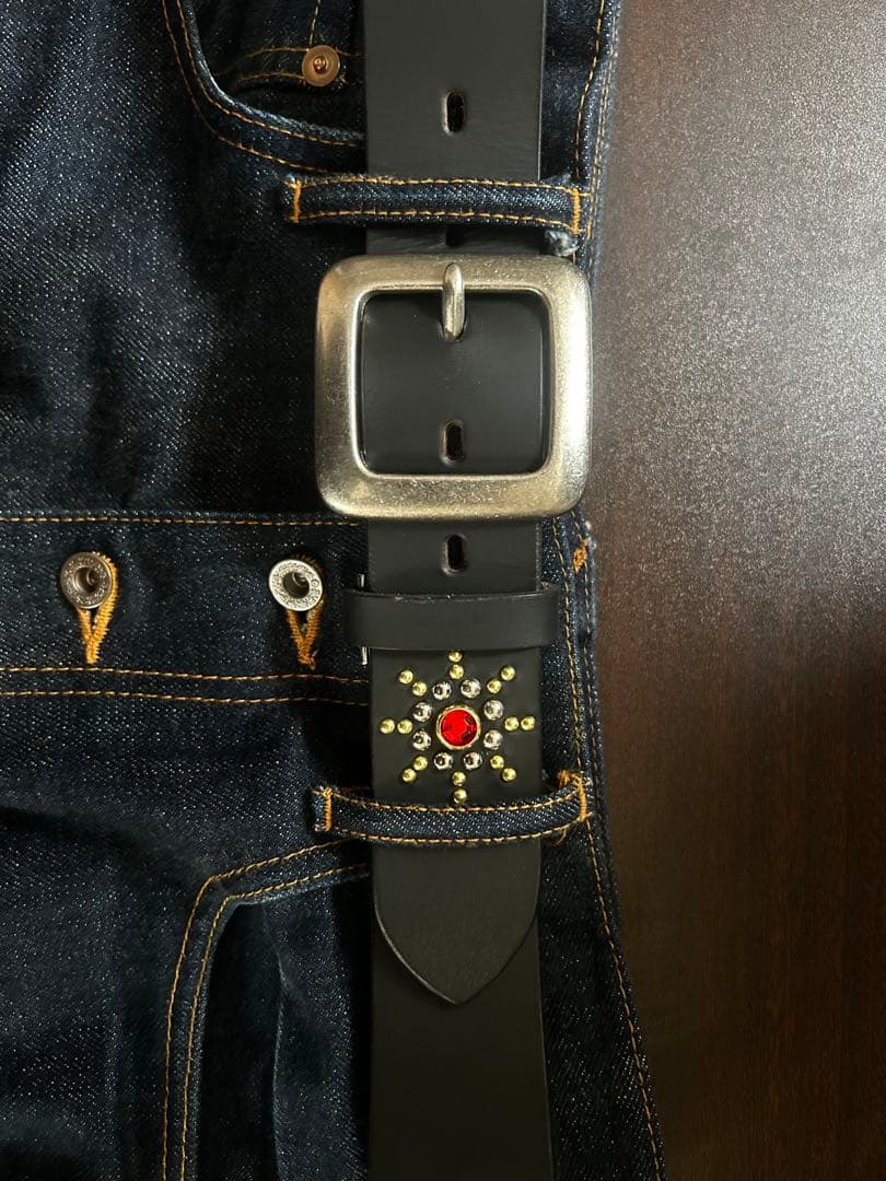 HTC風/本革（牛革）スタッズベルト（ハンドメイド）