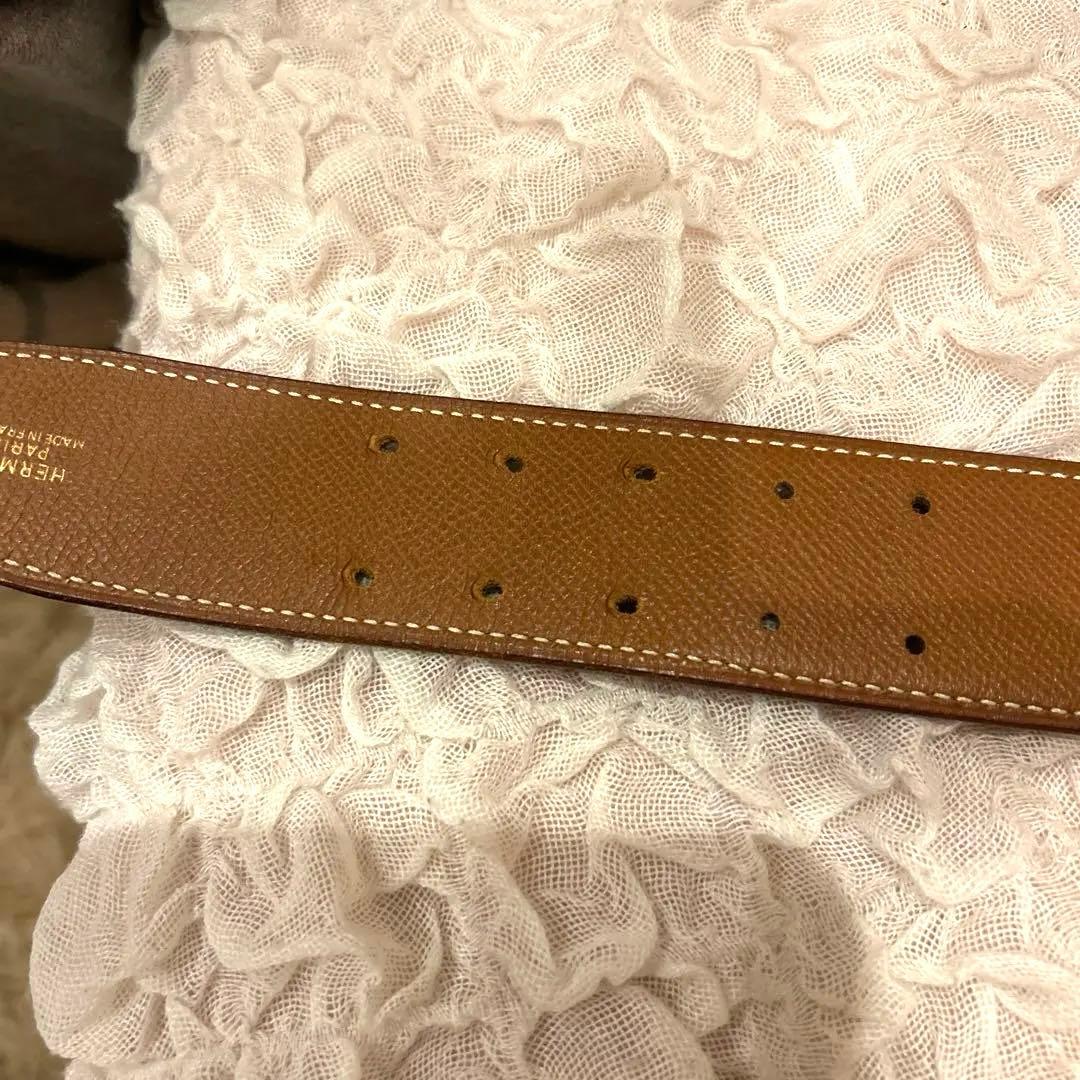 Hermès リバーシブル　レザー ベルト 85-95