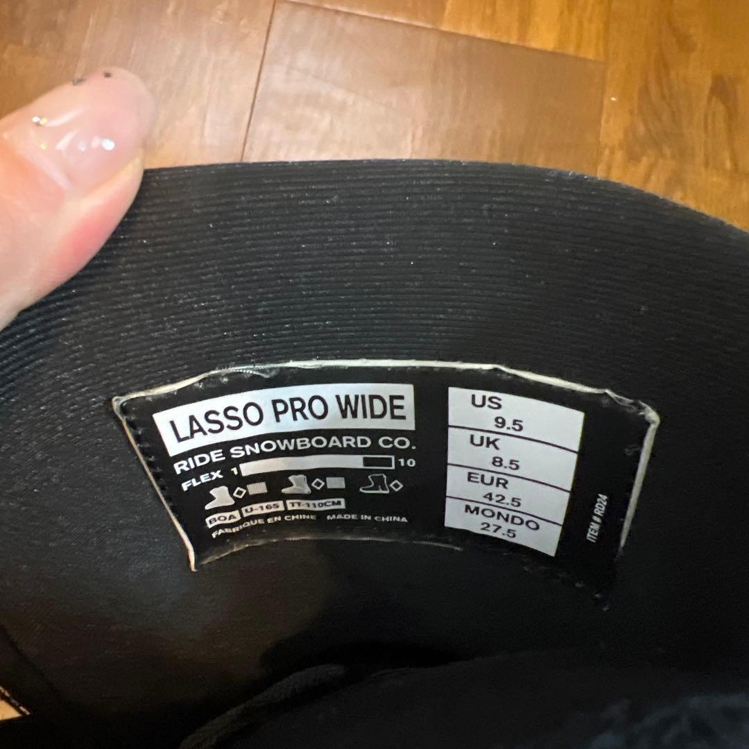 【美品】RIDE | Lasso Pro Wide スノーボードブーツ 27.5
