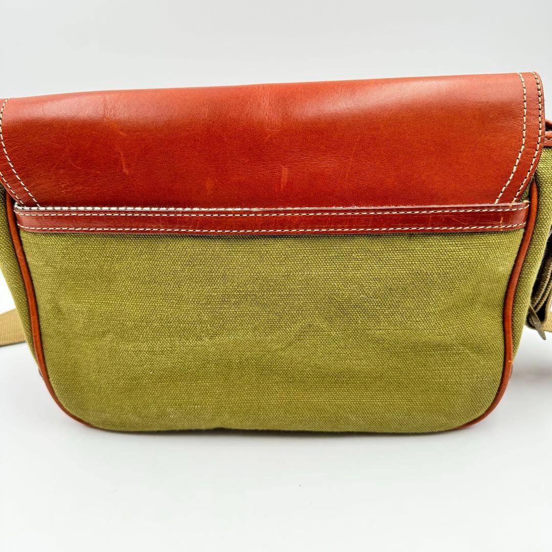 土屋鞄　メッセンジャーバッグ　ショルダーバッグ　レザー×キャンバス