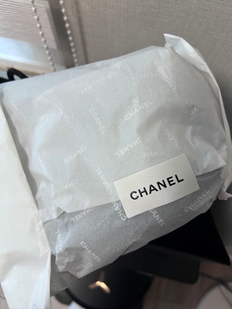 【新品未使用】CHANEL イヤーマフ シアリングラムスキン ブラック