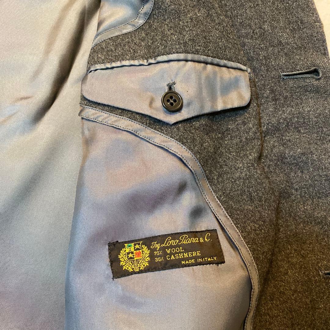 Loro Pianaロロピアーナ　ダークグレーカシミヤチェスターフィールドコート