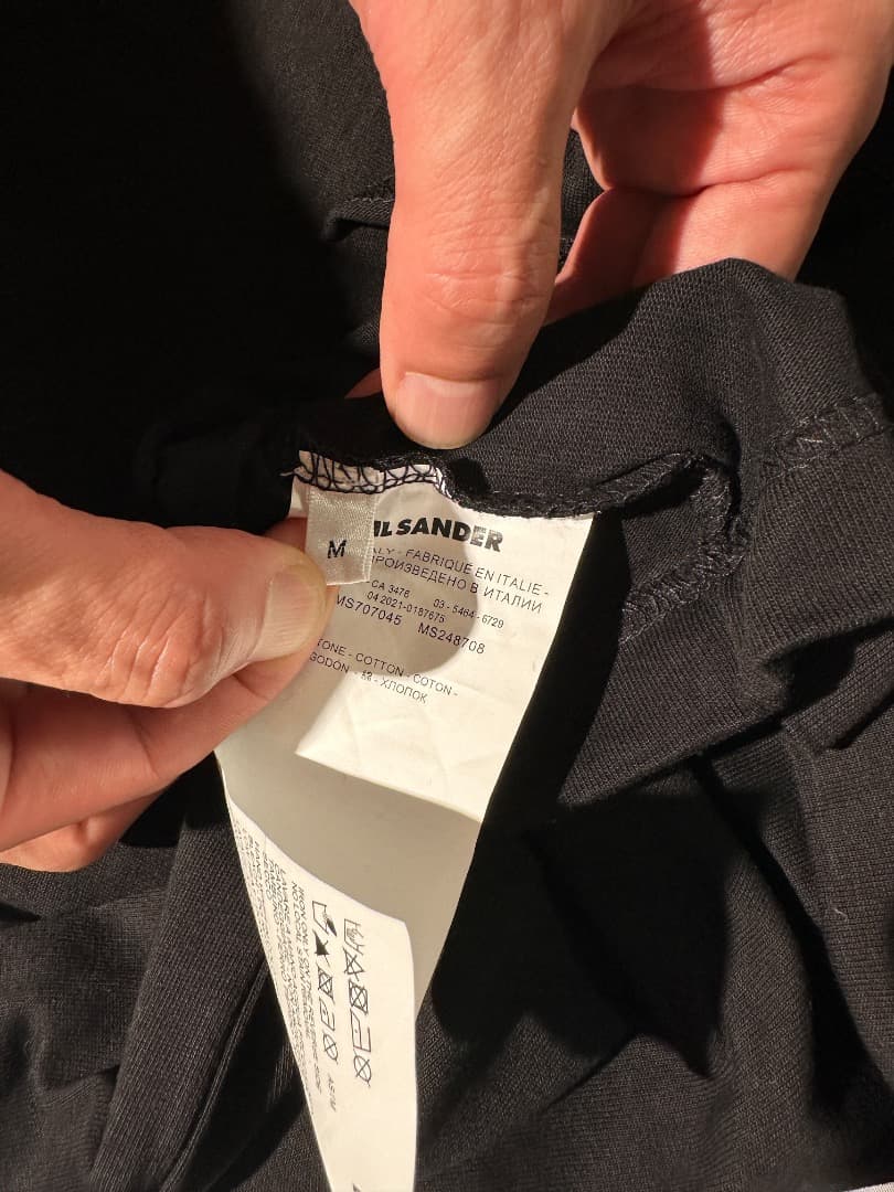 【T】JIL SANDER+ ブラック Tシャツ イタリア製