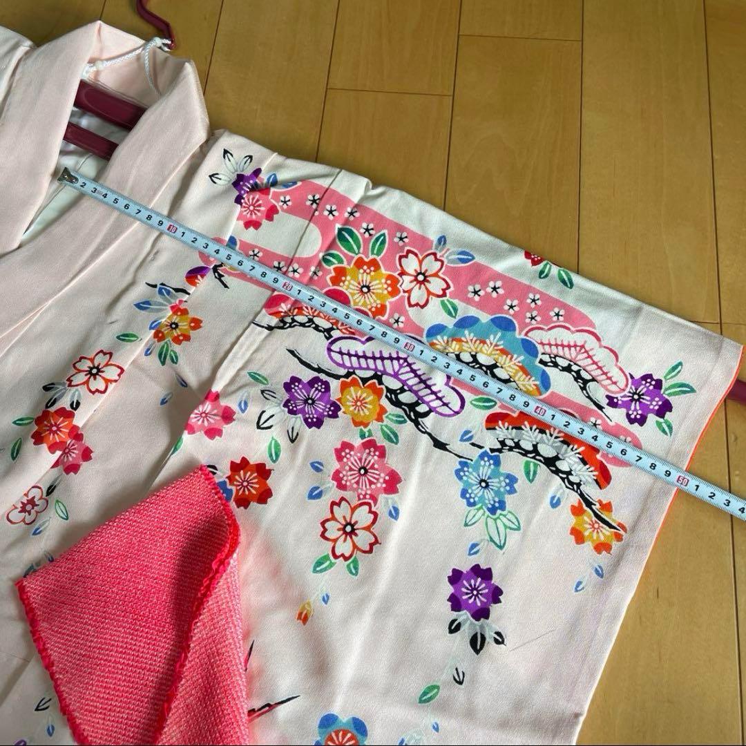 紅型　七五三　7歳　正絹着物セット　四つ身　四ツ身　七歳　花鳥柄