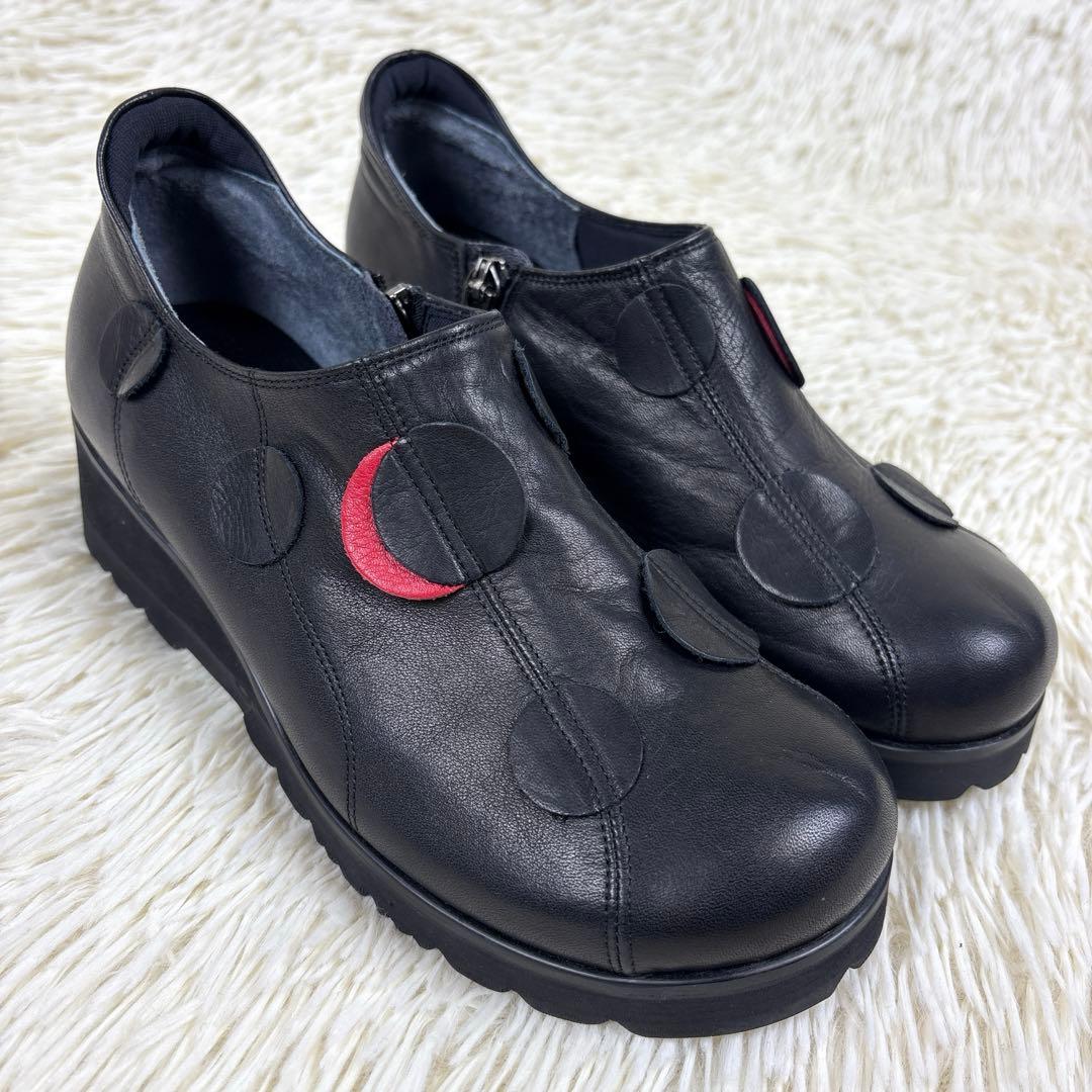 美品、慈雨、ジウ、センソユニコ、サイドジップ、レザーシューズ、靴