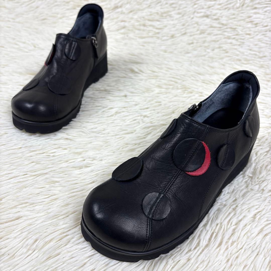 美品、慈雨、ジウ、センソユニコ、サイドジップ、レザーシューズ、靴