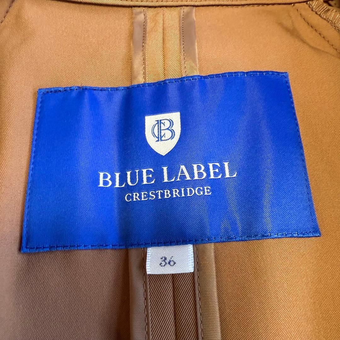 【ブルーレーベルクレストブリッジ】美品♡トレンチコート チェック ピンク 36