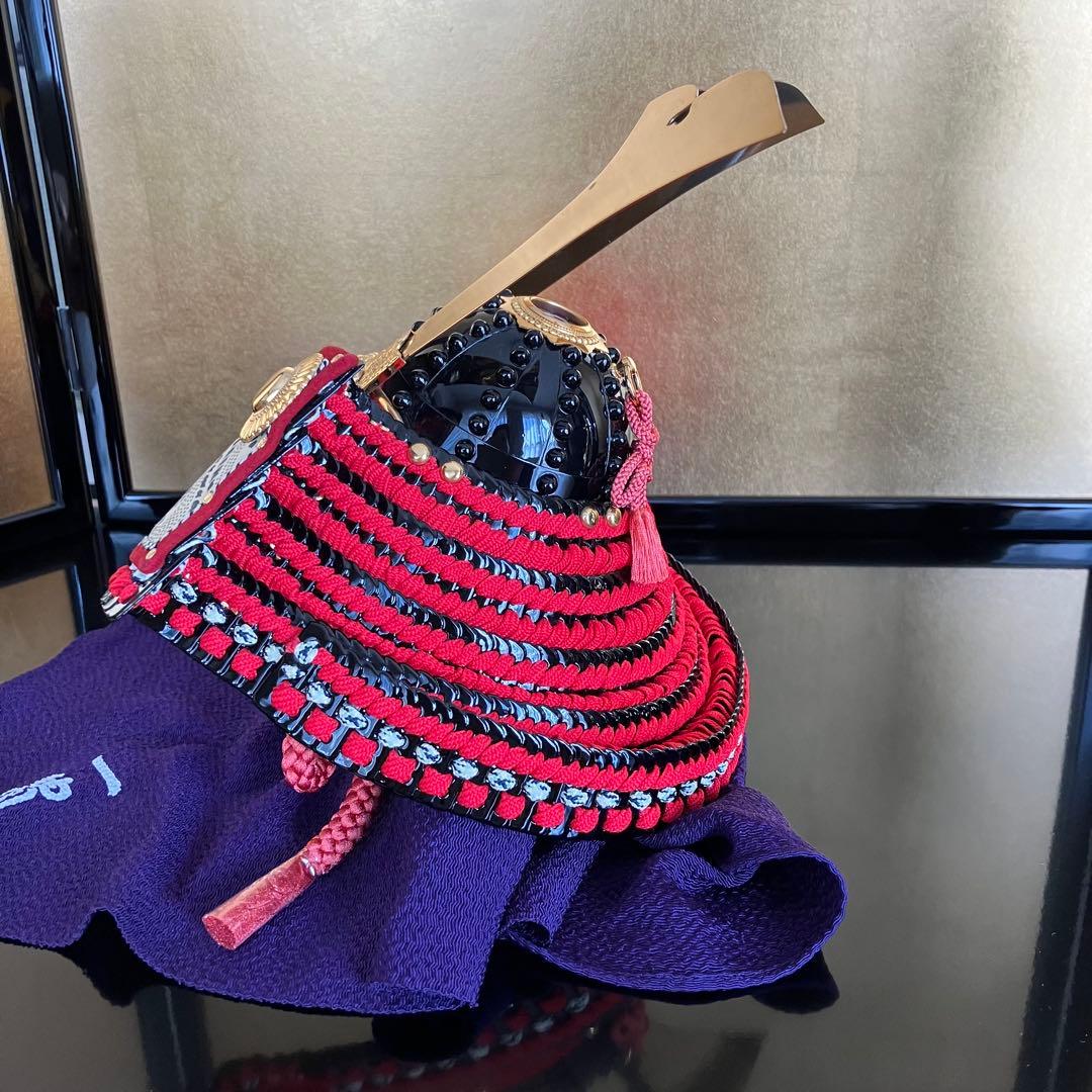 美品　加藤一￼曹作　￼五月人形 兜と刀と弓矢付　工芸品　￼こどもの日