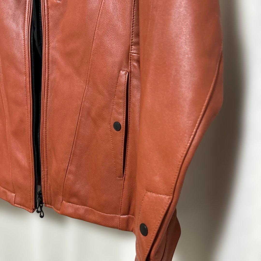 NICOLE CLUB FOR MEN ラムレザーシングルライダージャケット