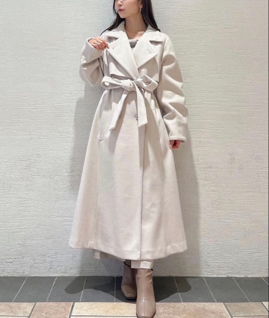 【美品】dazzlin 2WAYカラーレディコートアイボリーSサイズ 人気商品♪