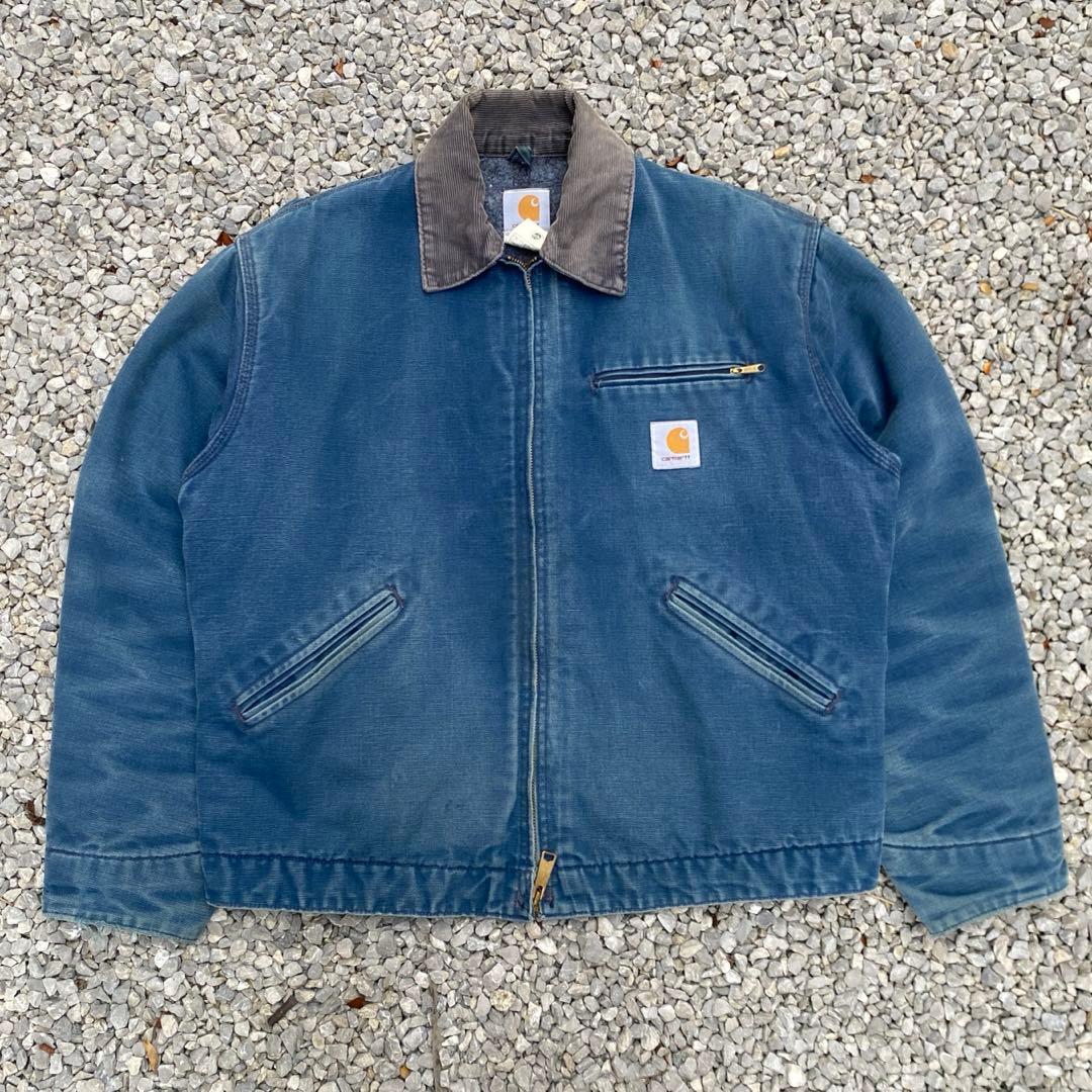 激レア(ブルー)Carhartt カーハートデトロイトジャケット90s USA製