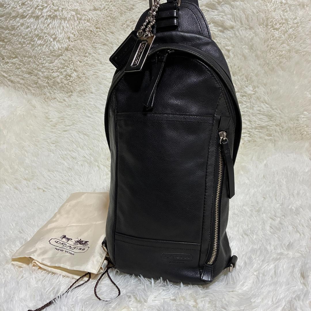 美品!COACH コーチ メンズ ボディバッグ トンプソン コンバーチブル