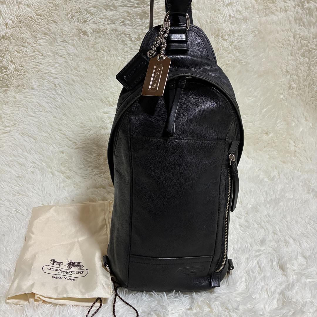 美品!COACH コーチ メンズ ボディバッグ トンプソン コンバーチブル