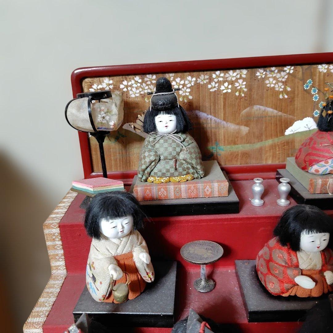 昭和レトロ雛人形 飾り5段　アンテーク