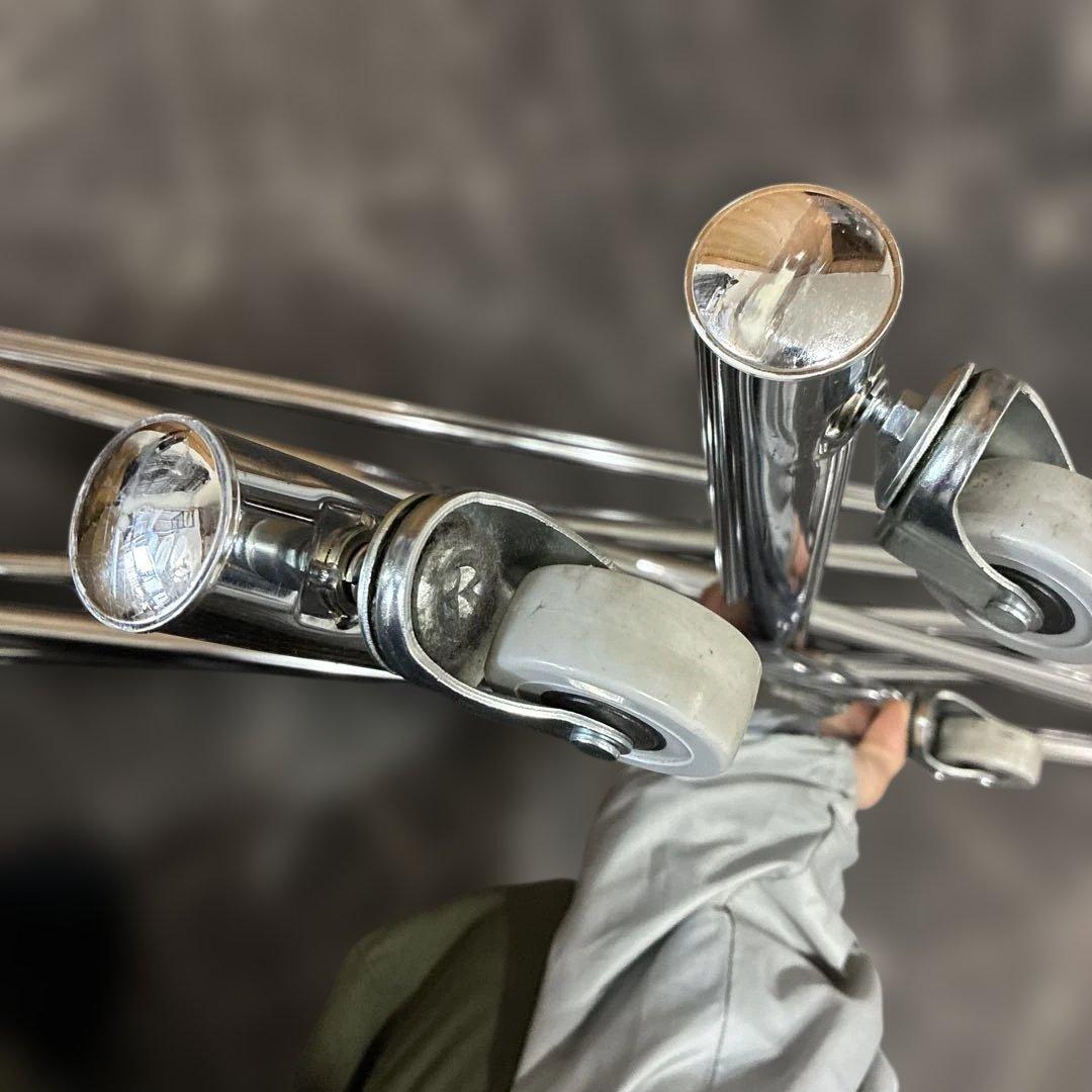 ［定価16500円］川口工器　幅116cm シルバー 頑丈ハンガーラック ポール