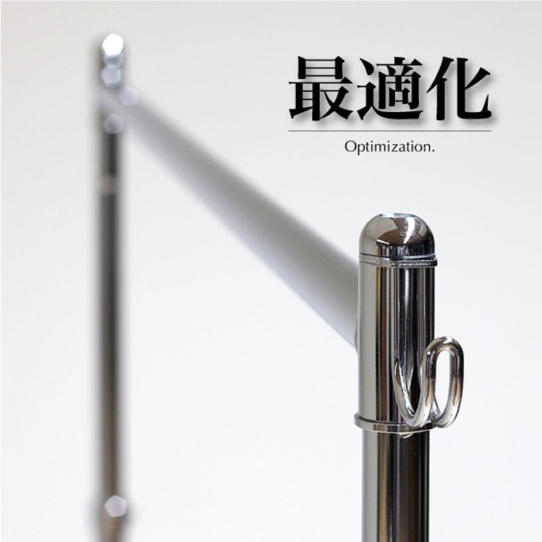 ［定価16500円］川口工器　幅116cm シルバー 頑丈ハンガーラック ポール