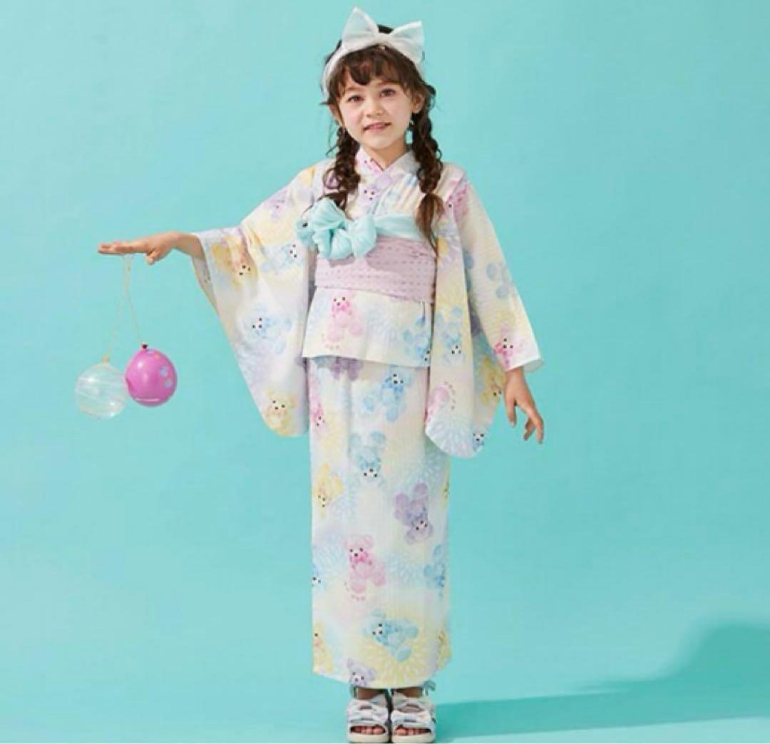 【美品】メゾピアノ 浴衣　140センチ