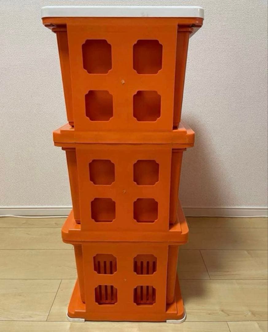 チェスト　オレンジ　レトロ　アンティーク　ポップ　収納