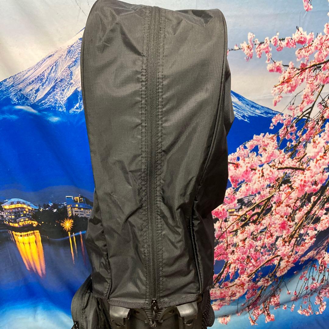 寶BU-1105 美品 ニューエラ スタンド式 キャディバッグ ブラック迷彩