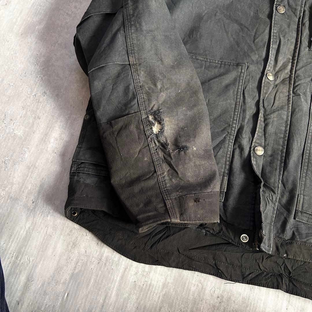 O448 Carhartt フルスイング ダックジャケット L 短丈 黒系