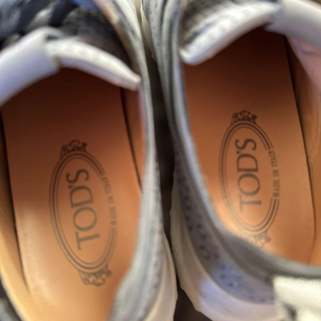 TOD'S トッズ　ブルーグレー スニーカー 24.5センチ